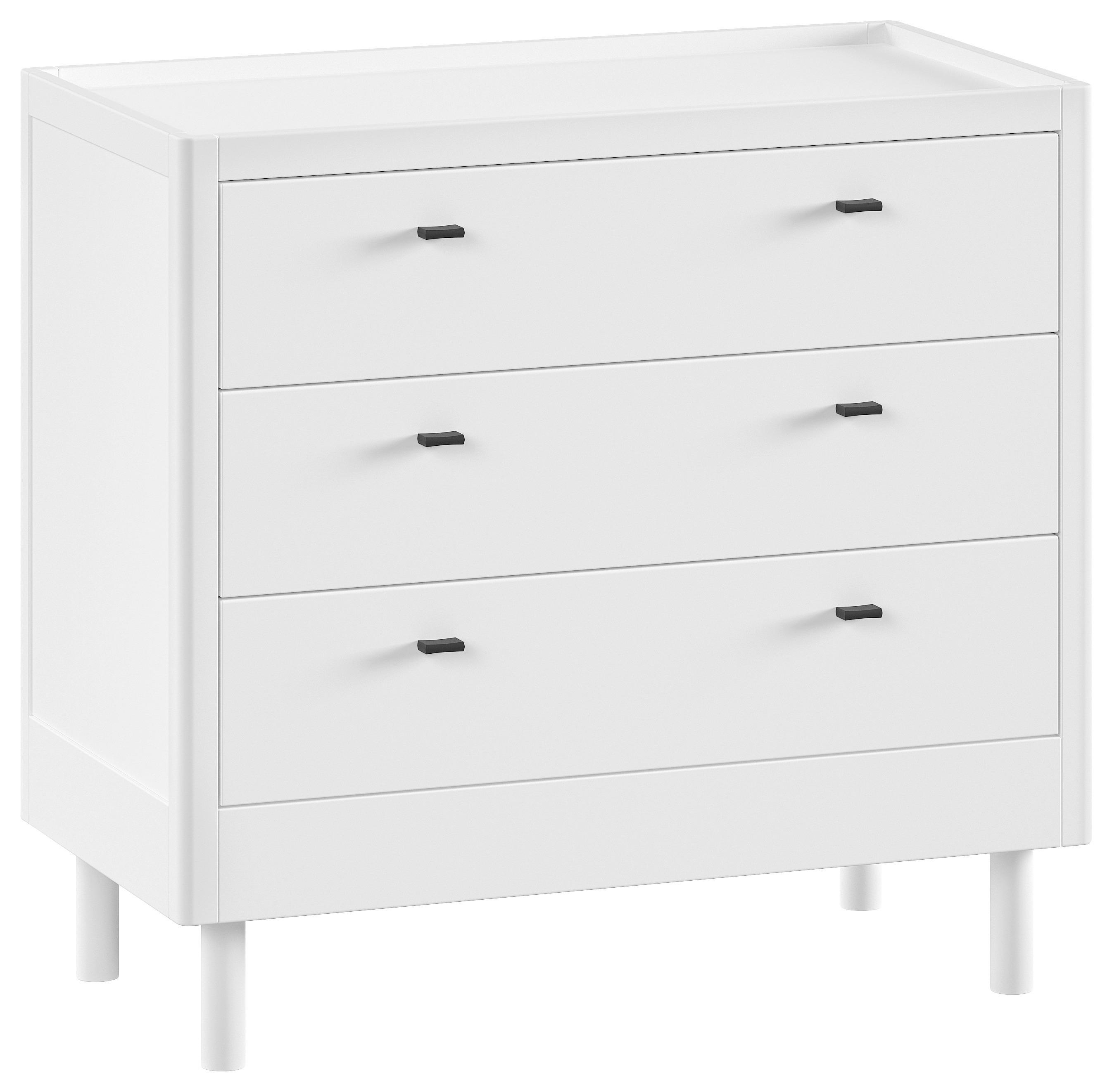 KOMMODE Forrest Weiß B: 100cm - Weiß, MODERN, Holz (100/95/55cm) - Vipack