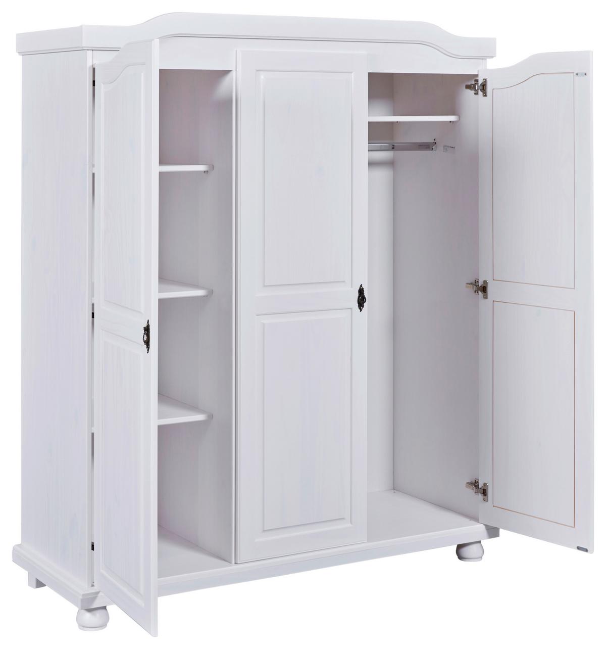 Garde-robe Bastian 150cm avec 3 portes - blanc Classique - Interlink