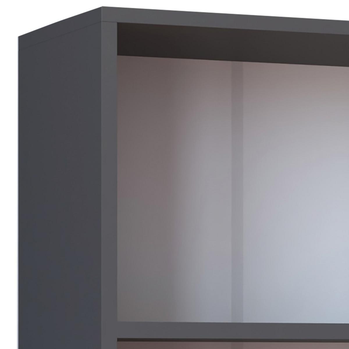 Regál Dilos š: 56 cm, antracitový - antracitová, Modern, kompozitné drevo (56/114/30cm) - MID.YOU