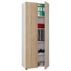 Mehrzweckschrank Vandol Weiß, Eiche Dekor B: 70 Cm - Schwarz/Weiß, Design, Holzwerkstoff (70/178/39cm) - MID.YOU