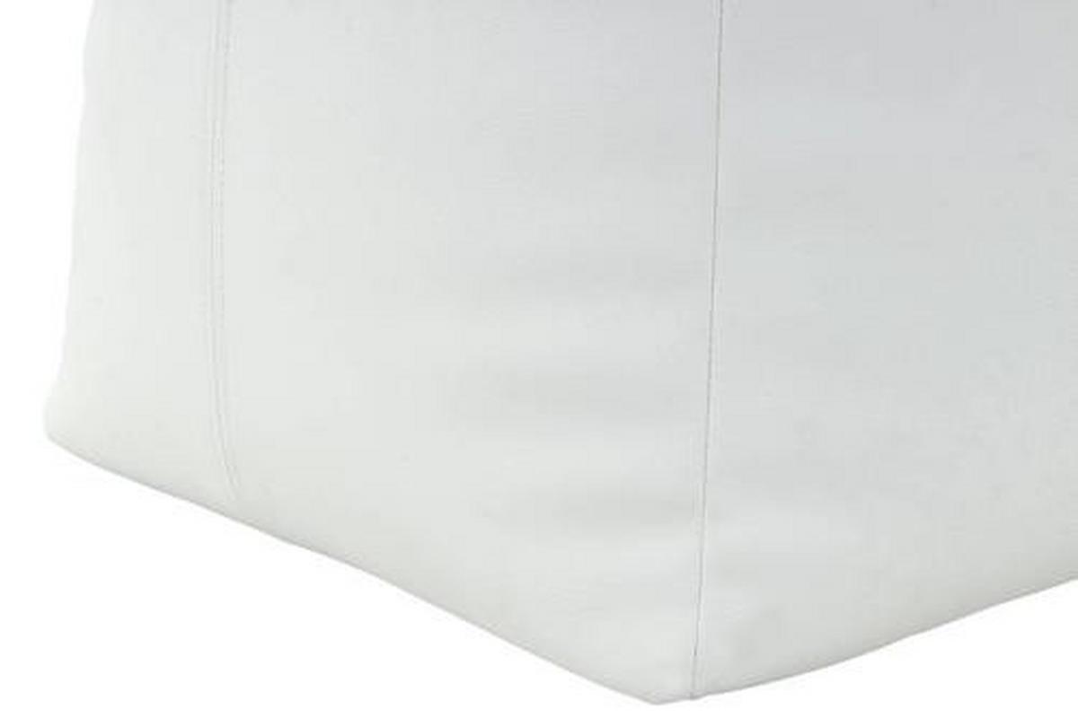 Pouf Travis L/B/H: 45x45x45 cm Weiß Synthetikfaser - Weiß, Basics, Kunststoff/Textil (45/45/45cm) - Kayoom