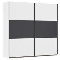 Schwebetürenschrank Neo Grau Weiß B: 218 Cm - Weiß/Grau, MODERN, Holzwerkstoff (218/210/59cm) - Rauch Möbel