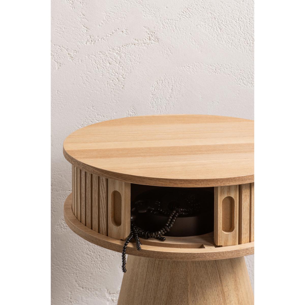 Nachttisch Karri, Naturfarben B: 38 Cm - Naturfarben, Design, Holz/Holzwerkstoff (38/38/46cm) - Livetastic