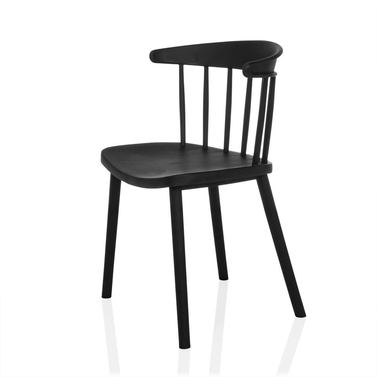 Besucherstuhl Artifo Schwarz B: 53 Cm - Schwarz, MODERN, Kunststoff (53/75/45cm) - MID.YOU