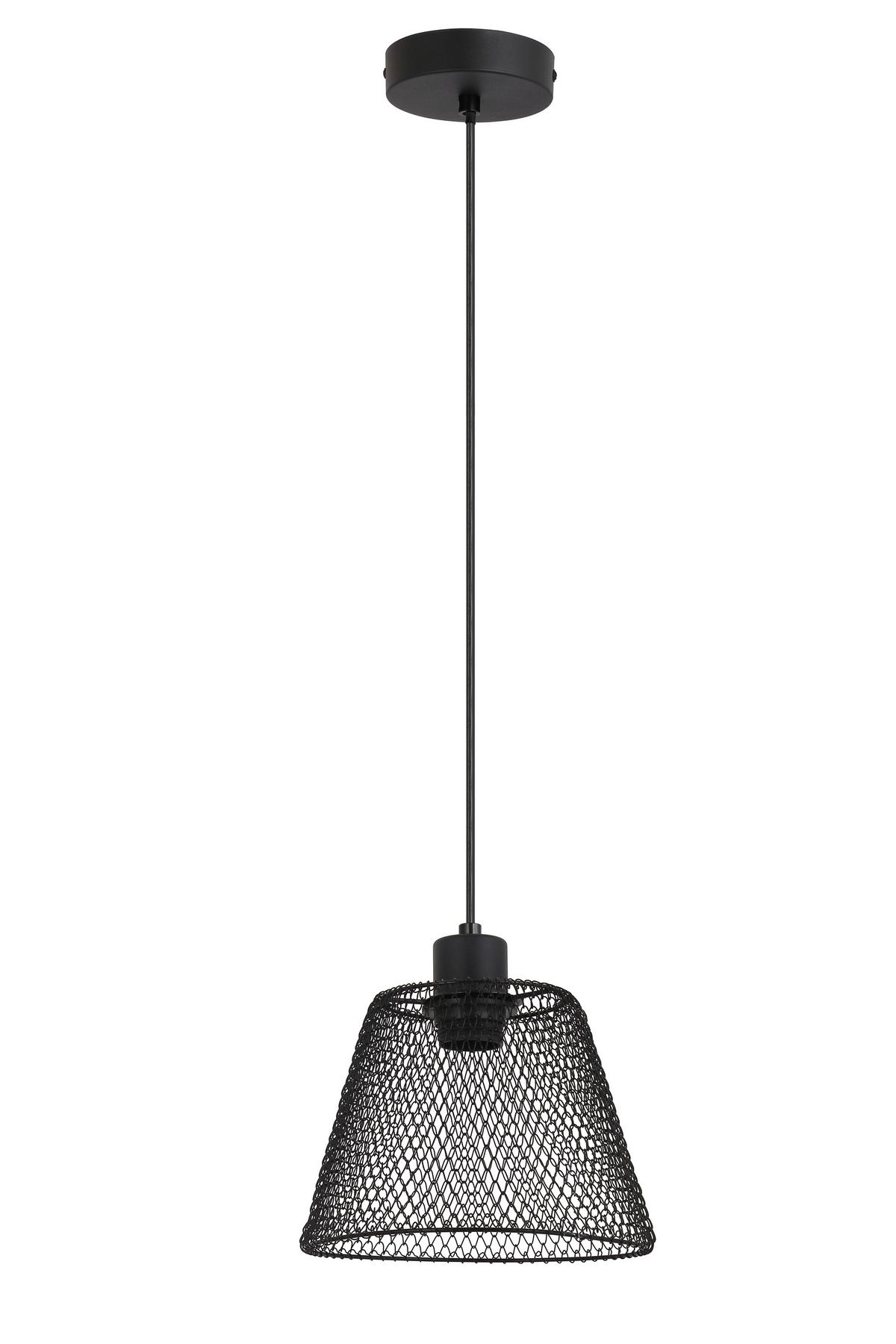 Závěsné svítidlo YLVIE, bez 1xE27 max. 40W - černá, Moderní, kov/plast (20/120cm) - Based