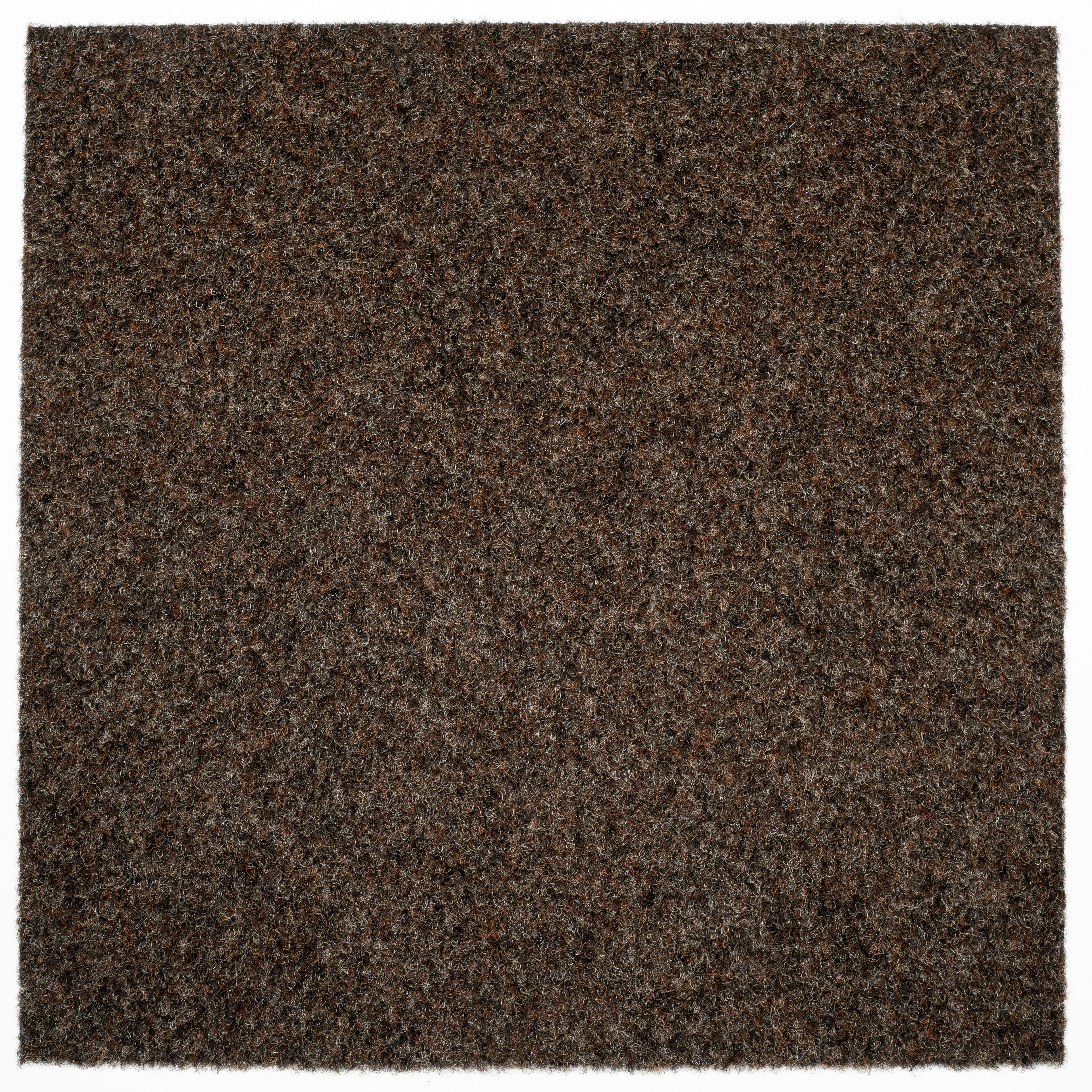 Teppichfliese Braun Solid Vel 50x50 cm Florhöhe 4 mm - Braun, Basics, Textil (50/50cm)