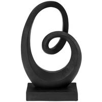 Dekofigur Abstraktes H: 24 Cm Aus Harz Für Indoor - Schwarz, MODERN, Naturmaterialien (14,5/6,5/24cm) - Luca Bessoni