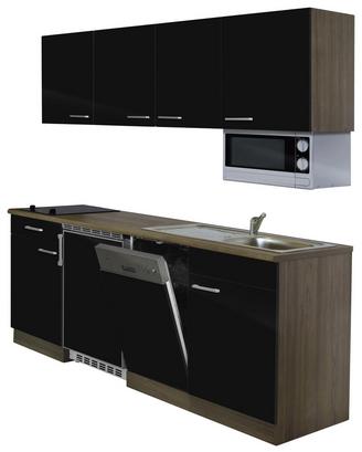 Platzsparend und schick mit viel Stauraum für Gläser und Tassen Platzsparende Küche mit viel Stauraum