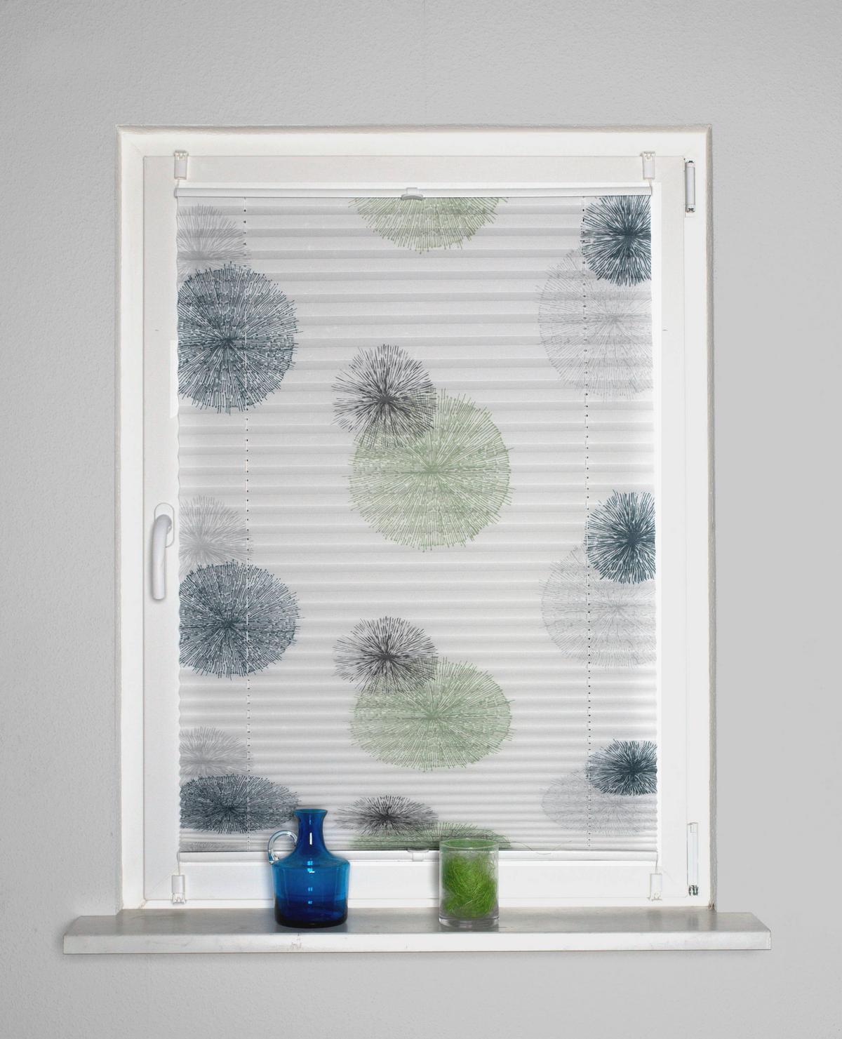 Plissee Blau Grün B: 70 cm - Blau/Grün, KONVENTIONELL, Textil (70/130cm)