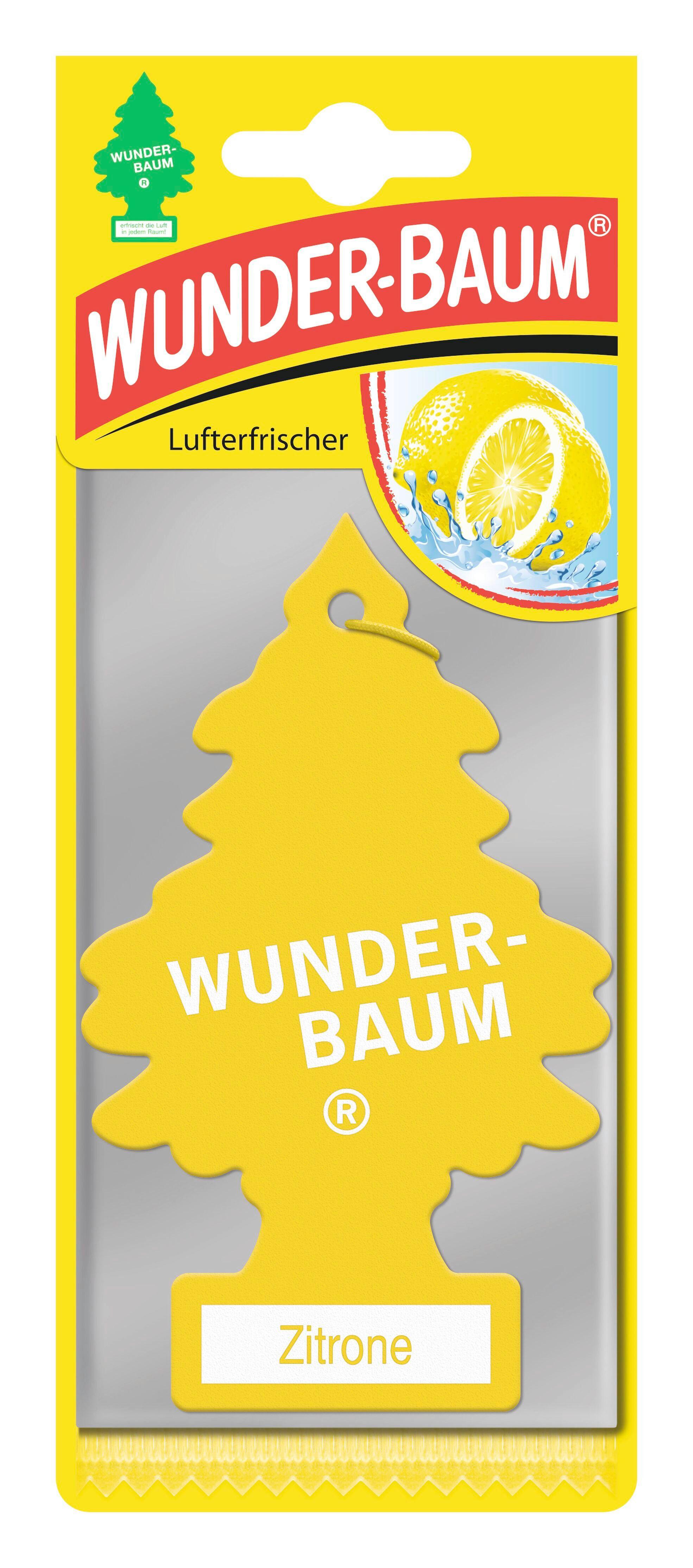 Autóillatosító Wunderbaum Citrom Illat - sárga, papír
