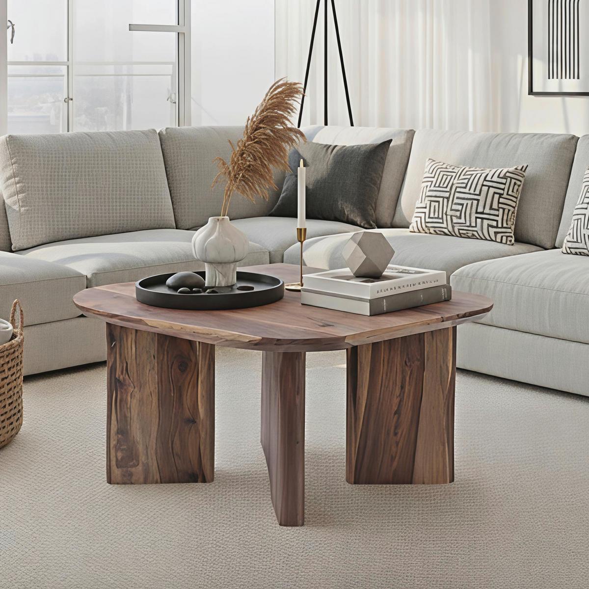 COUCHTISCH Braun L: 60cm - Braun, Design, Holz (60/60/45cm) - MID.YOU