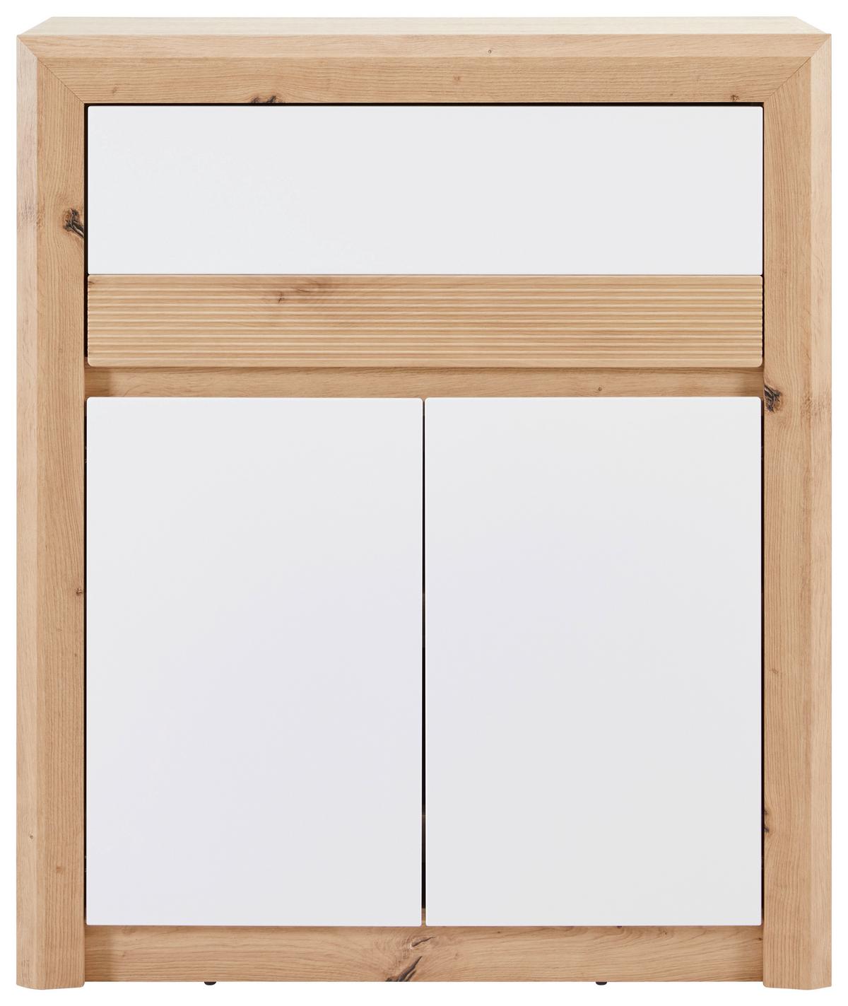 Garderoben-set Kashmir New Weiß/eiche Dekor 5-Tlg. - Eichefarben/Weiß, MODERN, Holzwerkstoff (252/192/41cm) - James Wood