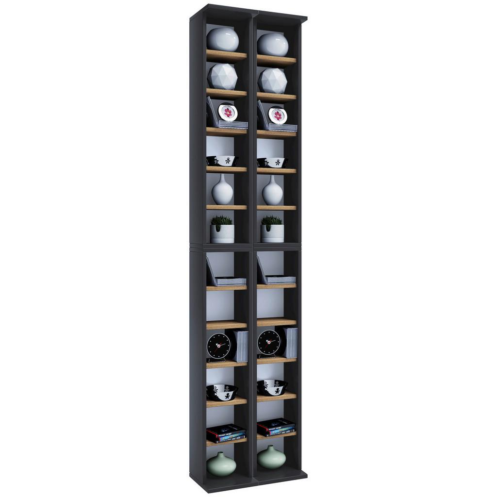 CD-Regal Almera Anthrazit/Eiche Dekor B:42cm