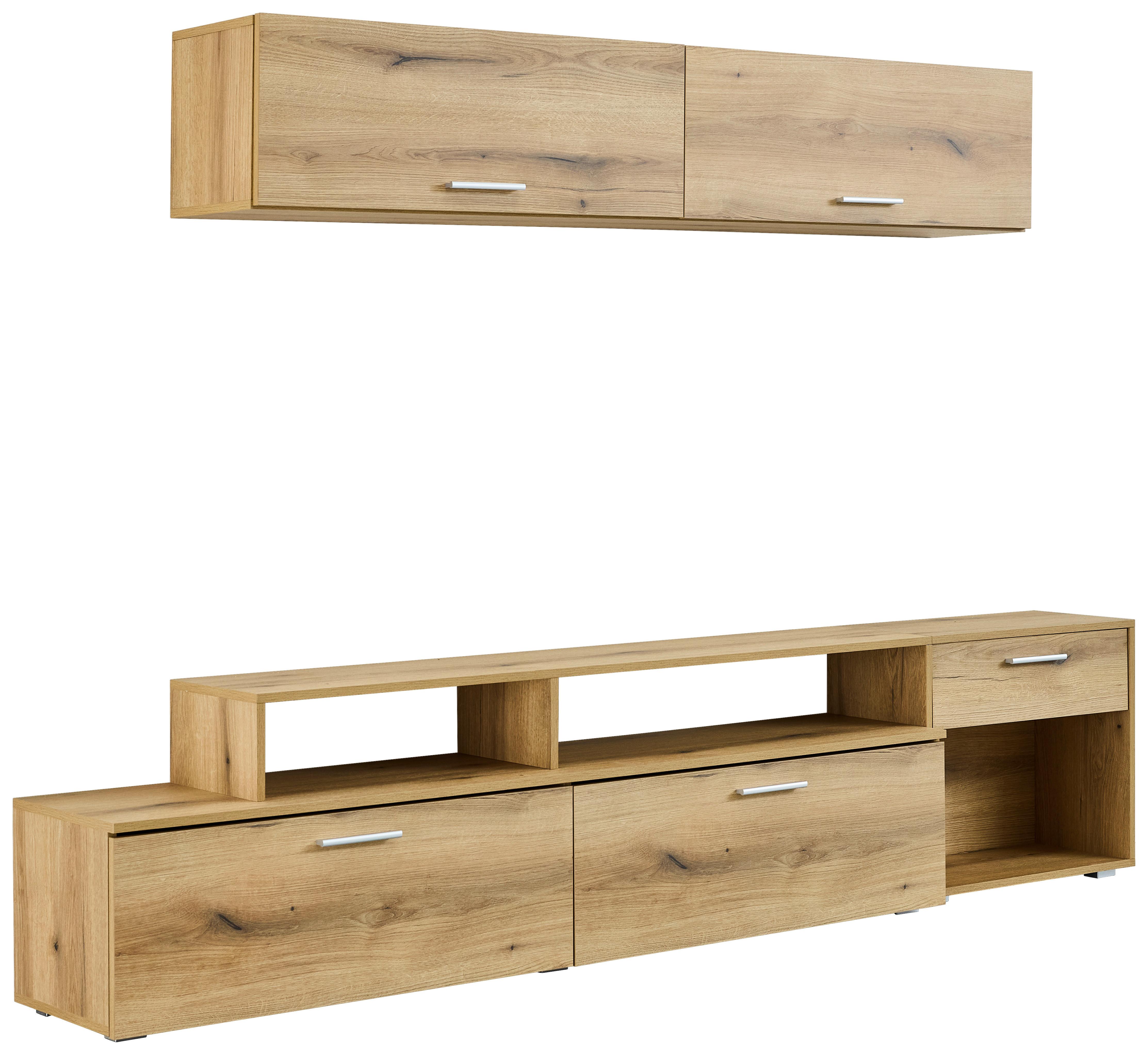 WOHNWAND RACE - Eichefarben, Design, Holzwerkstoff (247/86/36cm) - MID.YOU