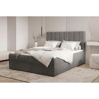 Boxbett Paris Lf: 160x200 Anthrazit - Anthrazit/Schwarz, MODERN, Holz/Kunststoff (160/200cm) - MID.YOU