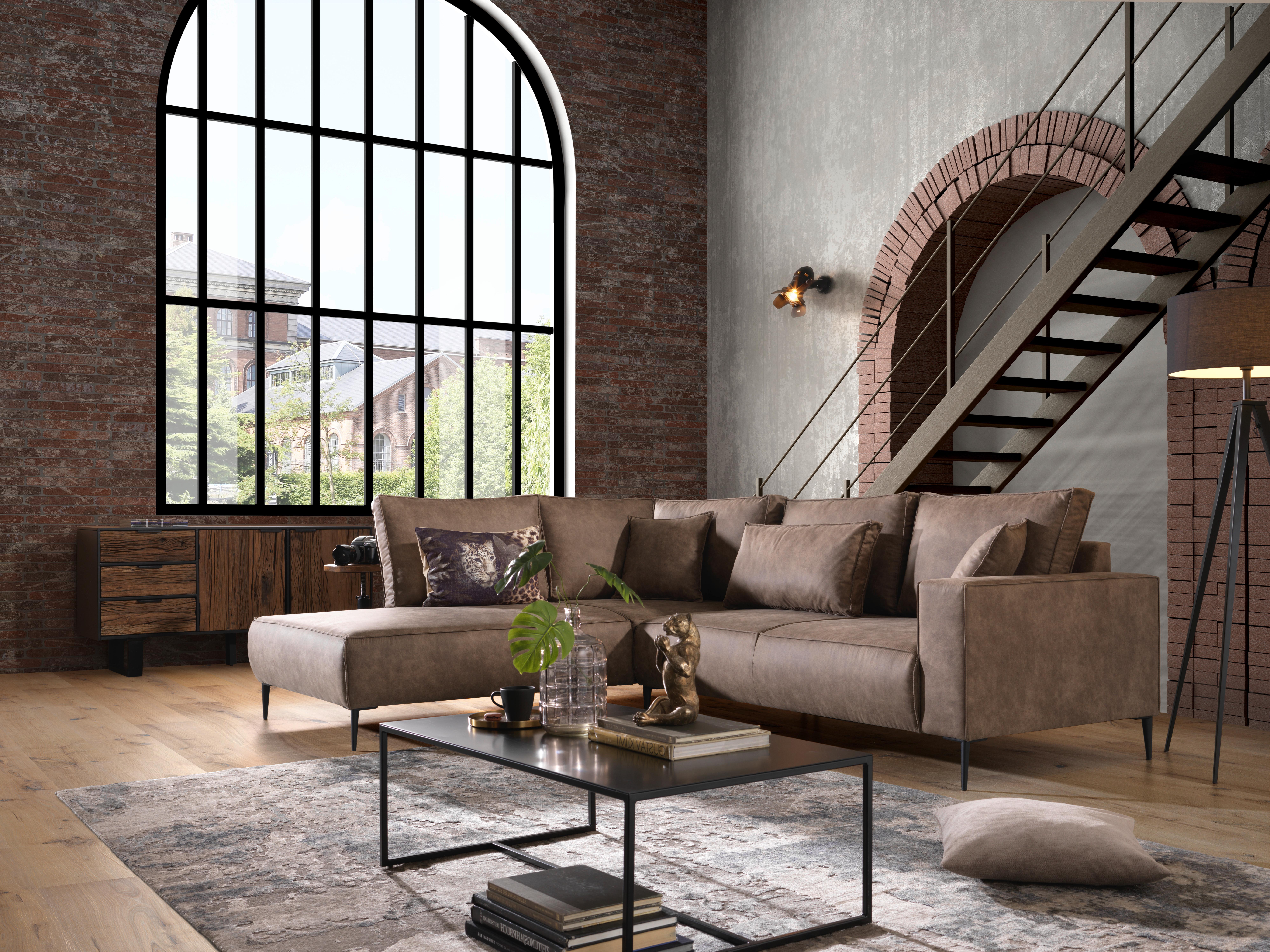 Sarokkanapé Kobe - barna, Design, textil (222/272cm) - Livetastic