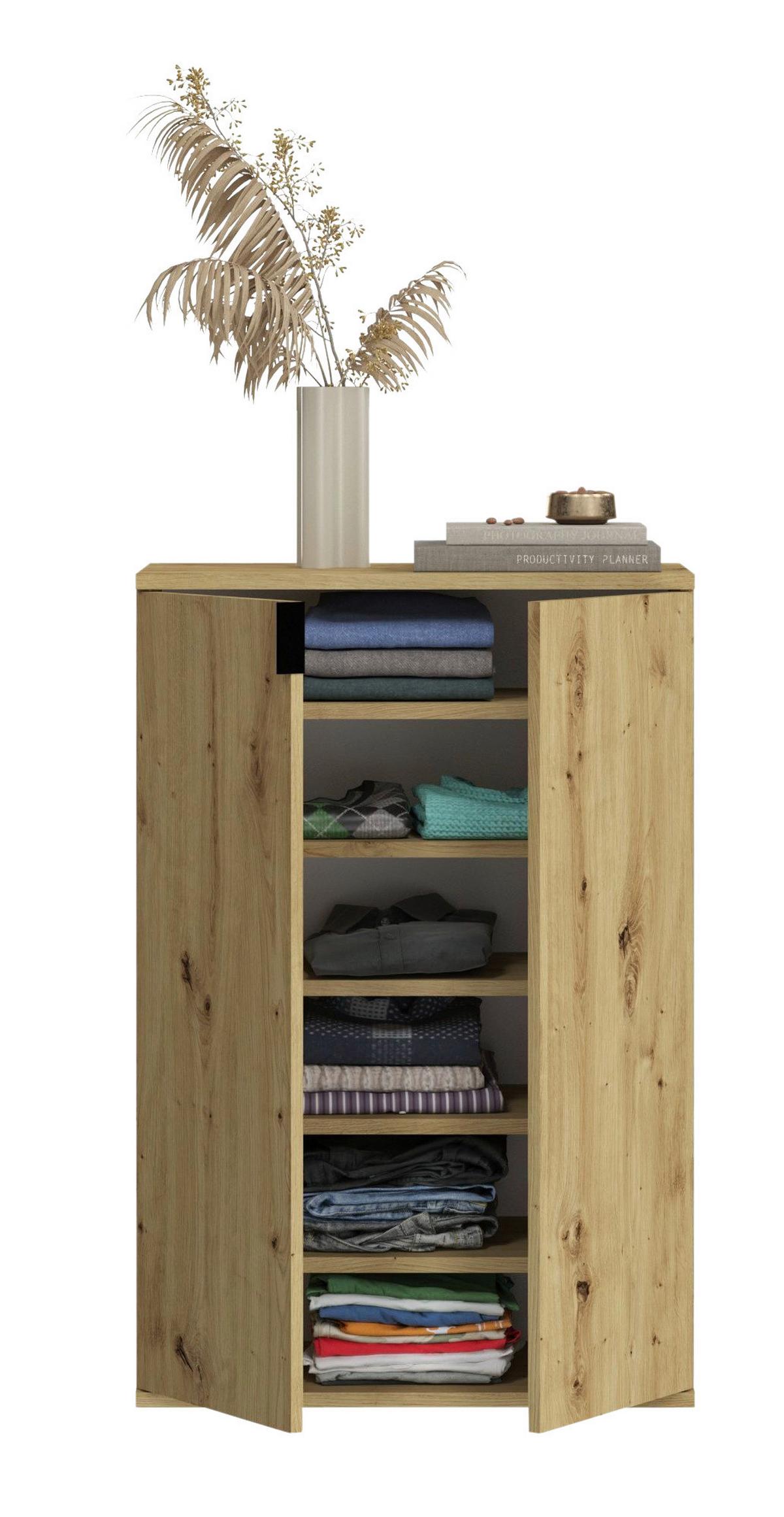 Schuhschrank Projekt X Eiche Artisan B: 61 cm - KONVENTIONELL, Holzwerkstoff (61/99/34cm) - MID.YOU