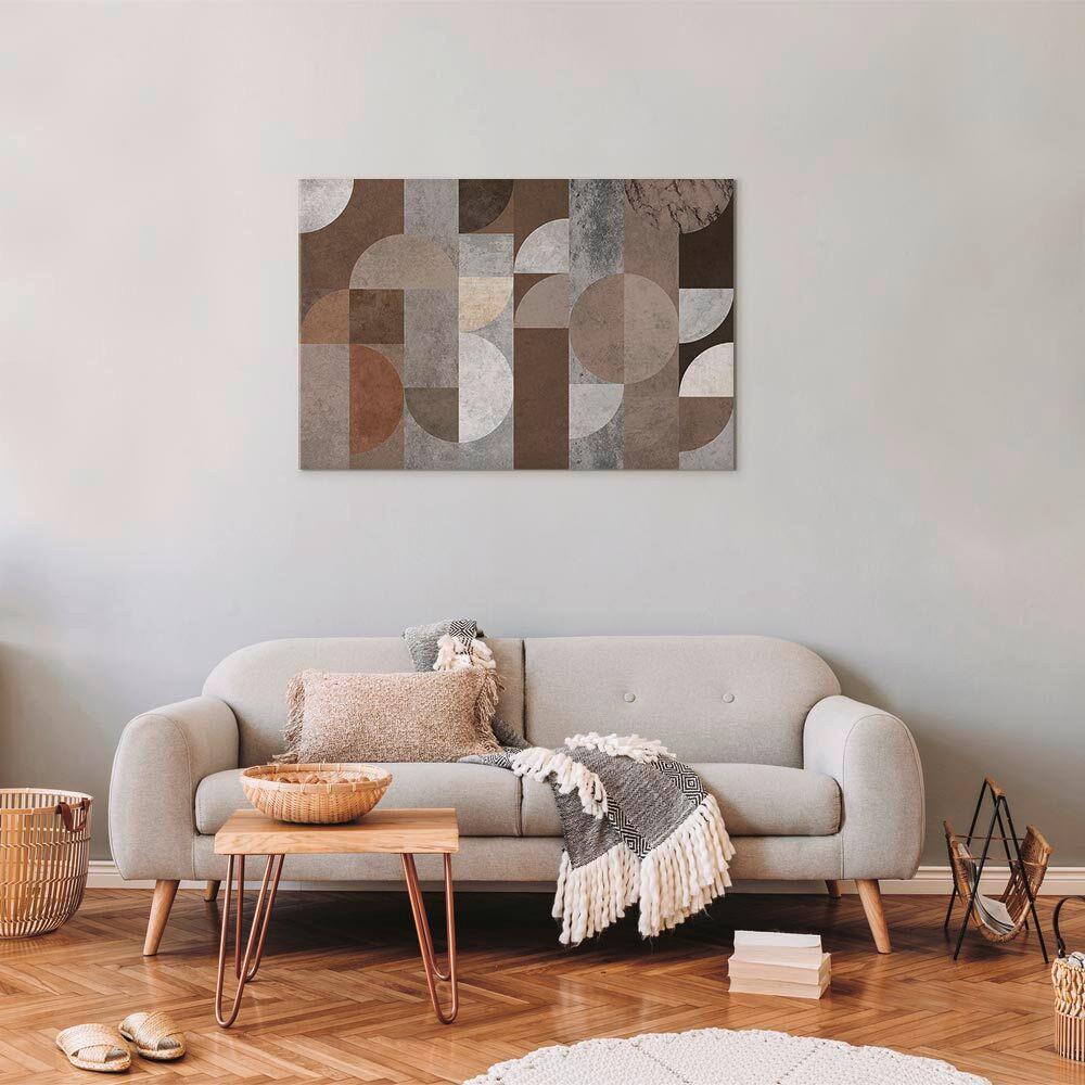 Leinwandbild Braun Grau B: 120 Cm - Braun/Grau, Basics, Holz/Textil (120/80/1,2cm) - artgeist