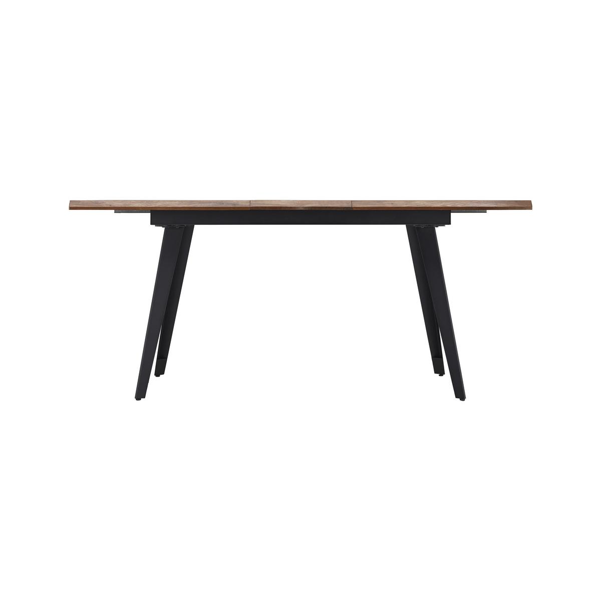 Rozkládací jídelní stůl Ján 140-180x80cm - černá/barvy vlašských ořechů, Moderní, kov/kompozitní dřevo (140-180/80/76cm) - Bessagi Home