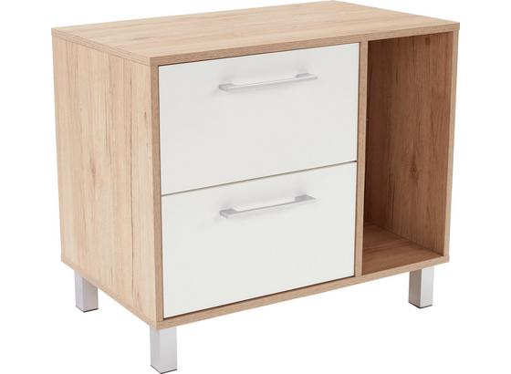 Komód Box - Tölgyfa/Fehér, modern, Faalapú anyag (75/60/40cm) Komód Box - Tölgyfa/Fehér, modern, Faalapú anyag (75/60/40cm)