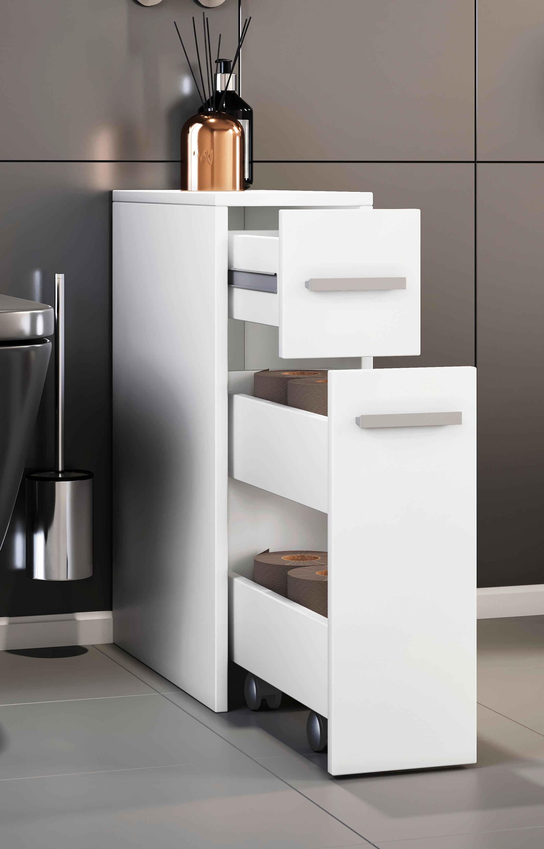 Unterschrank Zalo B: 19,9 cm Weiß - Weiß, MODERN, Holzwerkstoff (19,9/61,4/45cm) - MID.YOU