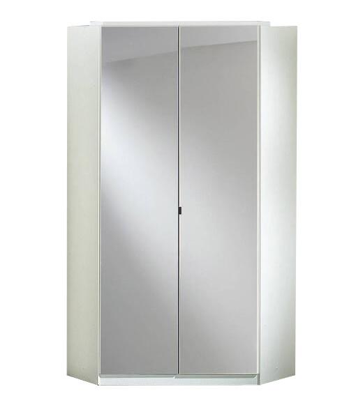 Eckschrank Mit Spiegel B: 95 Cm Clack Weiß - Weiß Hochglanz/Weiß, Basics, Holzwerkstoff (95/198/95cm) - MID.YOU