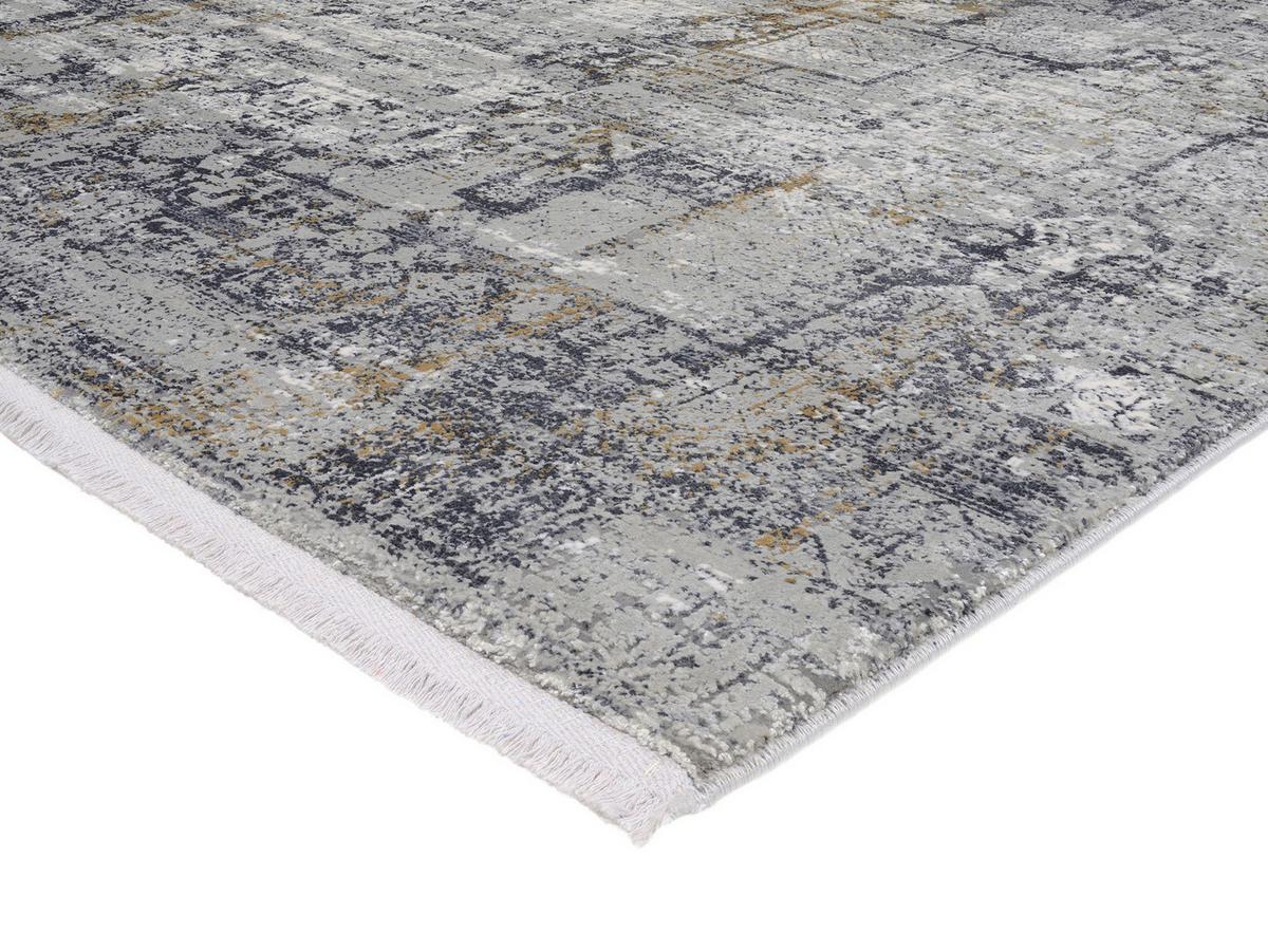 Webteppich Grau/Goldfarben Sinfonia 67x130 cm - Goldfarben/Grau, Design, Textil (67/130cm) - Musterring