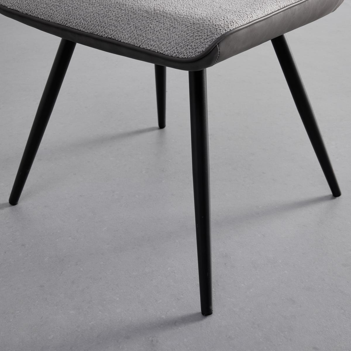 Jedálenská stolička Eva sivá - čierna/sivá, Modern, kov/drevo (49/91/59cm) - Bessagi Home