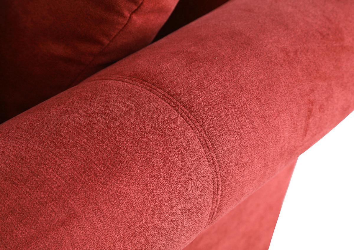 Bigsofa Lamour - Dunkelbraun/Rot, KONVENTIONELL, Holz/Textil (270/80/110cm) - Livetastic