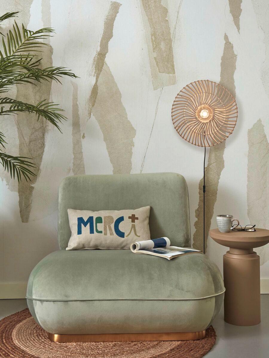 Wandleuchte Zanzibar/W/4012/W - Weiß, Trend, Naturmaterialien (40/12cm) - Good & Mojo