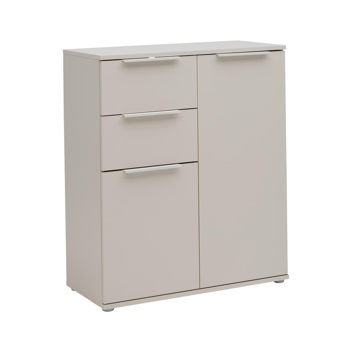 KOMODA DUNE 2 - kašmírová, Modern, kov/kompozitné drevo (80/95/38cm) - Mömax