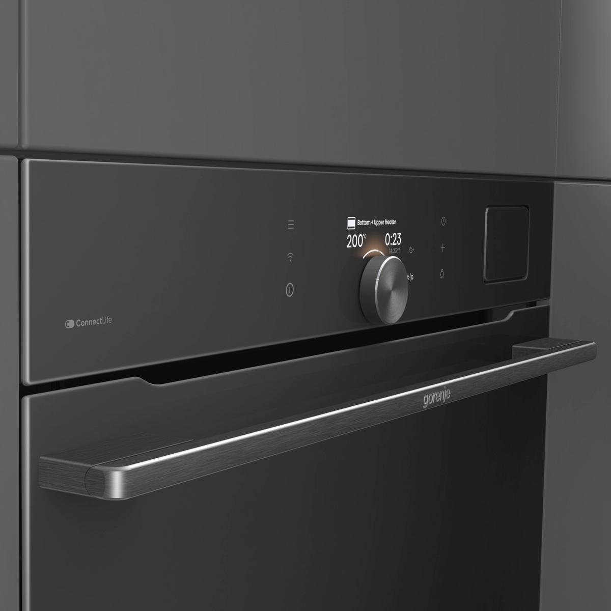 Dampfbackofen BFs6148b - Schwarz, MODERN, Glas (59,5/59,5/56,4cm) - Gorenje