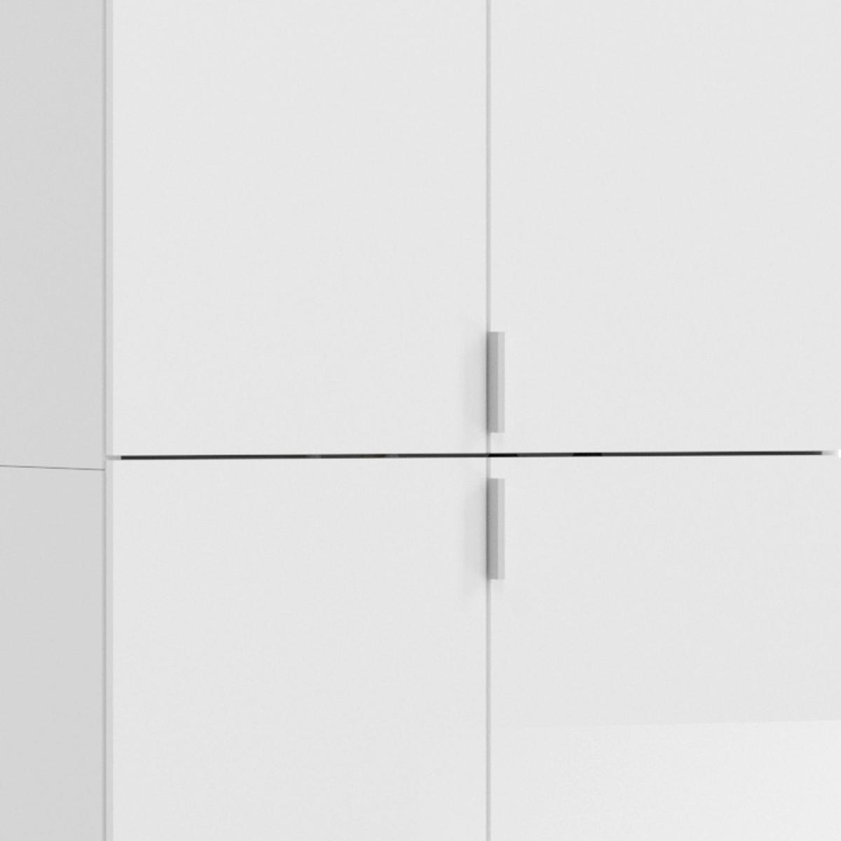 VIACÚČELOVÁ SKRIŇA PROJEKT X - čierna/biela, Modern, kov/kompozitné drevo (65/193/37cm) - MID.YOU
