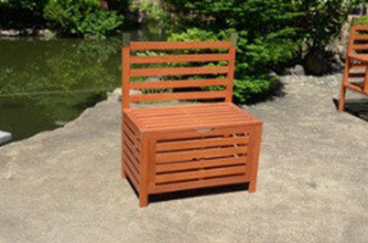 Sichtschutz Concord Eukalyptus Mit Truhe - Eukalyptusholzfarben, Basics, Holz (76/180/45cm) - Gardenson