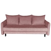 Schlafsofa Mit Bettkasten Rose Rosa B: 218 Cm - Schwarz/Rosa, Design, Textil (218/96/102cm) - MID.YOU