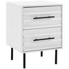 Nachtkästchen Carlton Weiß H: 55 cm - Schwarz/Weiß, Trend, Holzwerkstoff (40/55/39cm)