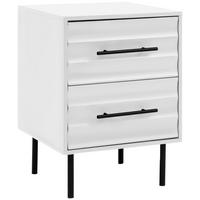 Nachtkästchen Carlton Weiß H: 55 cm - Schwarz/Weiß, Trend, Holzwerkstoff (40/55/39cm)