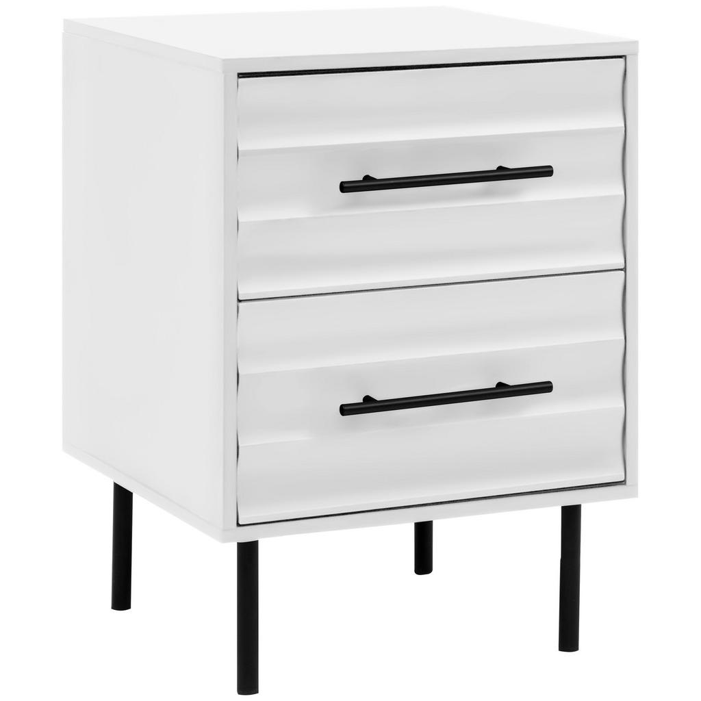 Nachtkästchen Carlton Weiß H: 55 cm