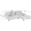 Ecksofa mit Schlaffunktion Wave Beige - Beige/Creme, MODERN, Textil (266/189cm)