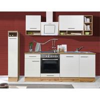 Küchenzeile ohne Geräte B: 250 cm Weiß/Wildeiche Dekor - Wildeiche/Weiß, Basics, Holzwerkstoff (250/205/60cm) - Respekta