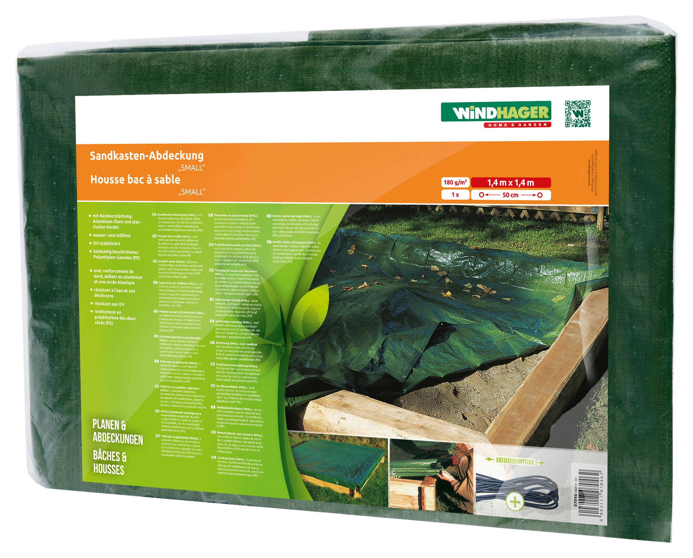 Schutzplane Für Sandkasten Small 140x140 Cm Grün - Grün, Basics (140/140cm)