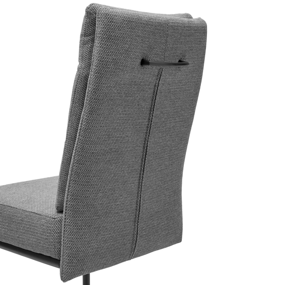 Schwingstuhl-Set Hilal - Dunkelgrau/Schwarz, LIFESTYLE, Holz/Textil (45/94/62cm) - MID.YOU
