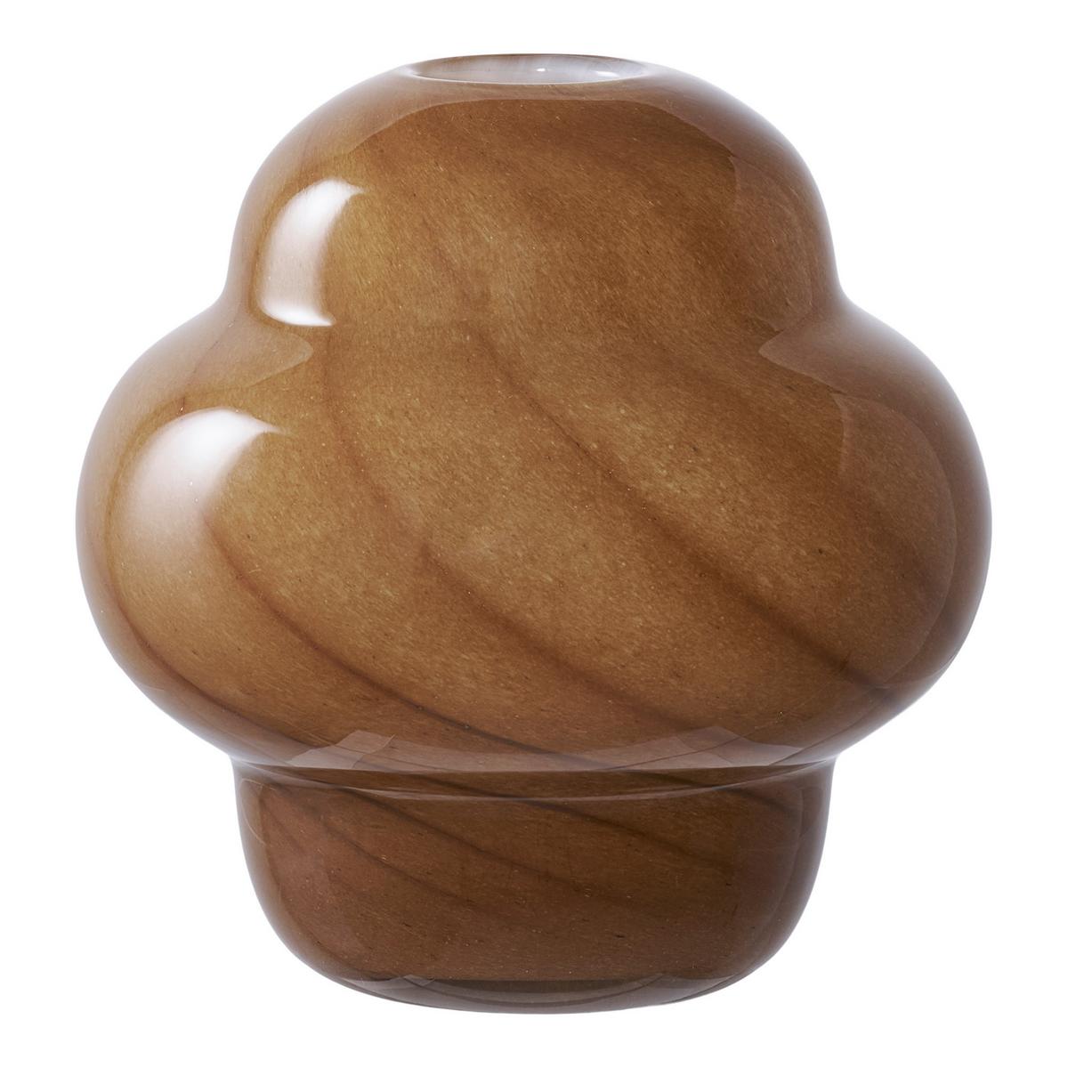 Vase Braun T: 16,5 Cm - Braun, Design, Glas (16.5cm)
