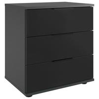 Éjjeliszekrény Saigon 52/58 Cm - grafitszürke/fekete, Modern, faalapú anyag/Üveg (52/58/38cm) - MID.YOU