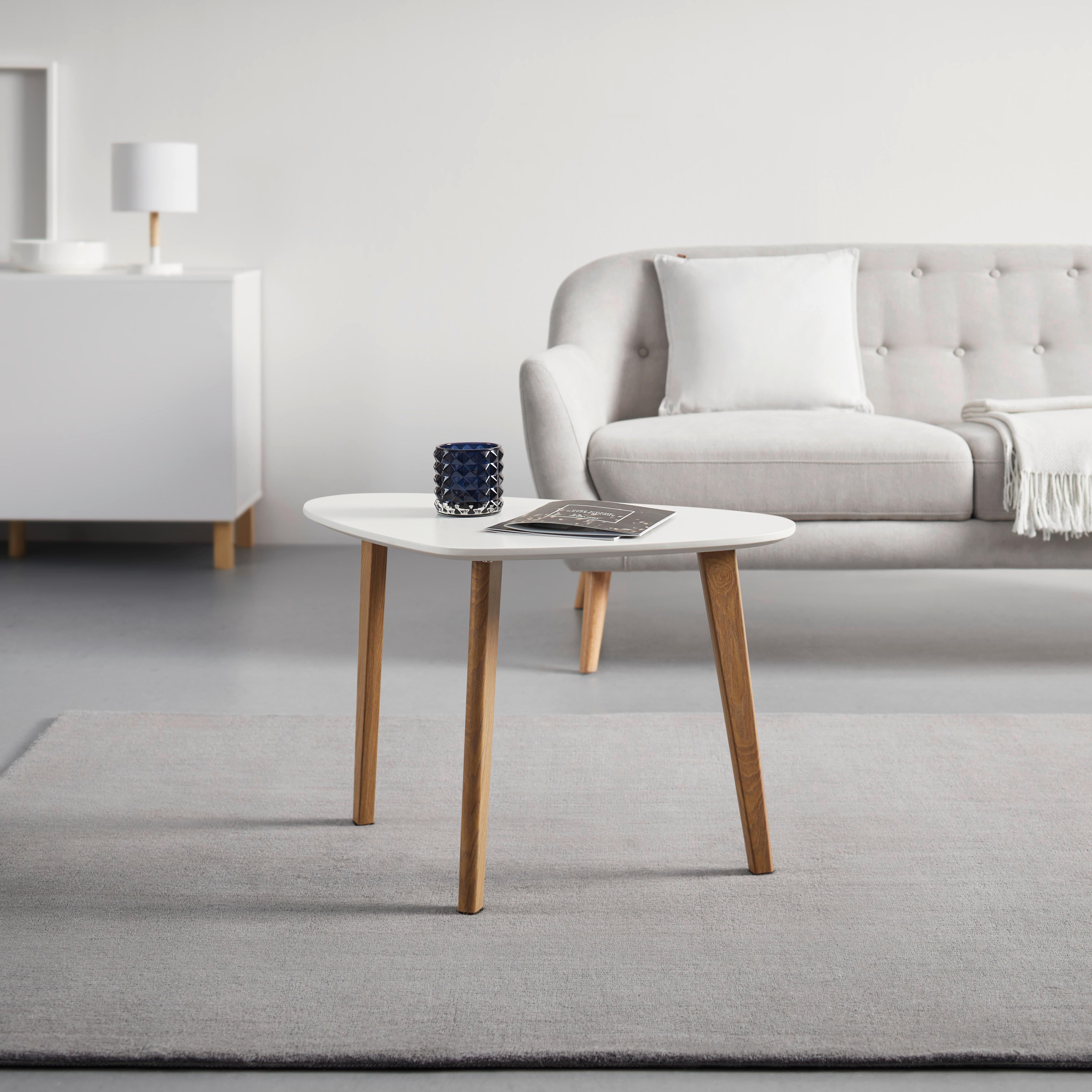 Konferenční Stolek Kimi - bílá/barvy buku, Moderní, kov/dřevo (70/40/46,5cm) - Modern Living
