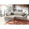 Ecksofa Casa Grande,sandfarben Schenkel: 178x268 cm - Sandfarben/Silberfarben, Design, Textil (178/268cm) - Livetastic
