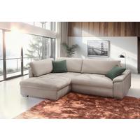 Ecksofa Casa Grande,sandfarben Schenkel: 178x268 cm - Sandfarben/Silberfarben, Design, Textil (178/268cm) - Livetastic