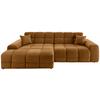 Ecksofa Bosco Goldfarben S: 152x301 cm - Goldfarben/Schwarz, MODERN, Textil (152/301cm) - Livetastic