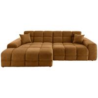 Ecksofa Bosco Goldfarben S: 152x301 cm - Goldfarben/Schwarz, MODERN, Textil (152/301cm) - Livetastic