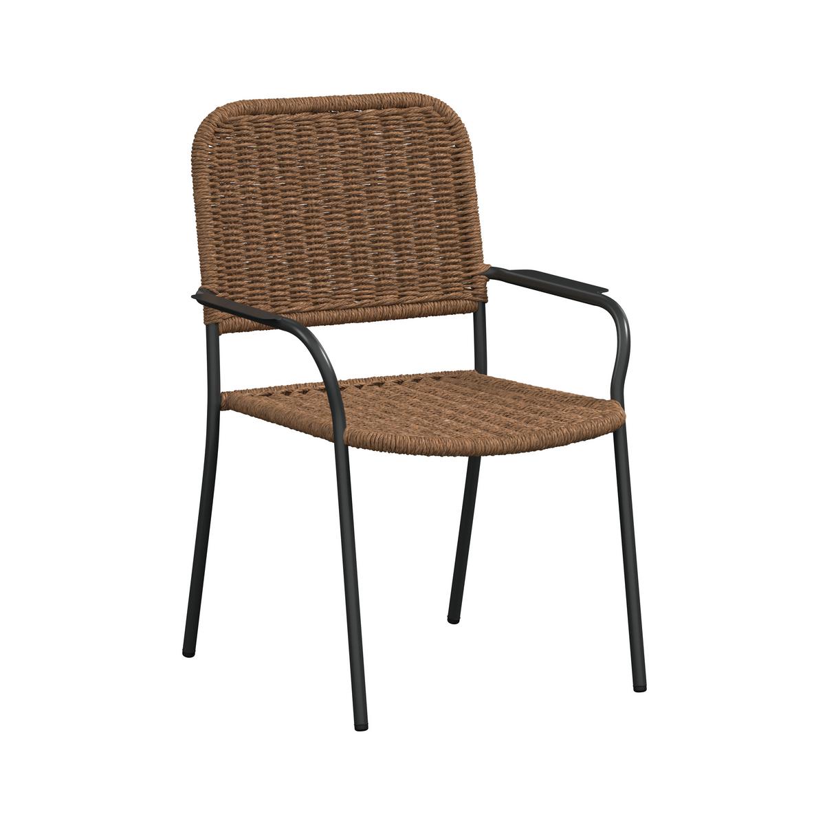 Gartensessel Clara - Gelb/Braun, MODERN, Kunststoff/Metall (58/63/90cm) - Beldano